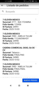 Listado pedidos Fastnumbers